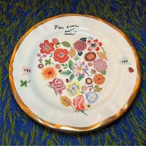 Nathalie Lete for ever Anthro Wedding Marriage Plate | Valentines